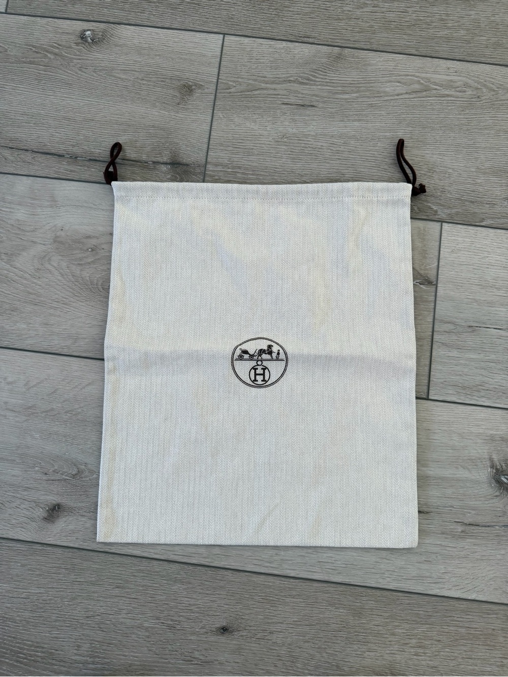 Hermes  Drawstring Dust Bag - Cream